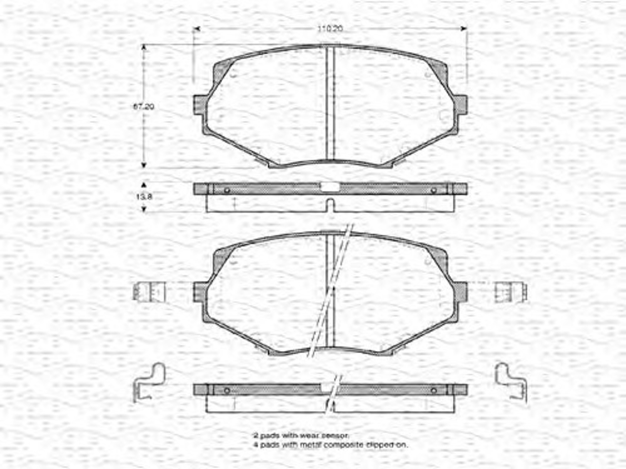 363702160757 MAGNETI MARELLI Колодки тормозные дисковые