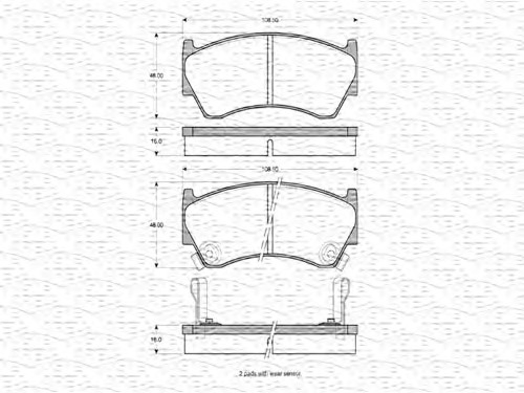 363702160766 MAGNETI MARELLI Комплект тормозных колодок, дисковый тормоз