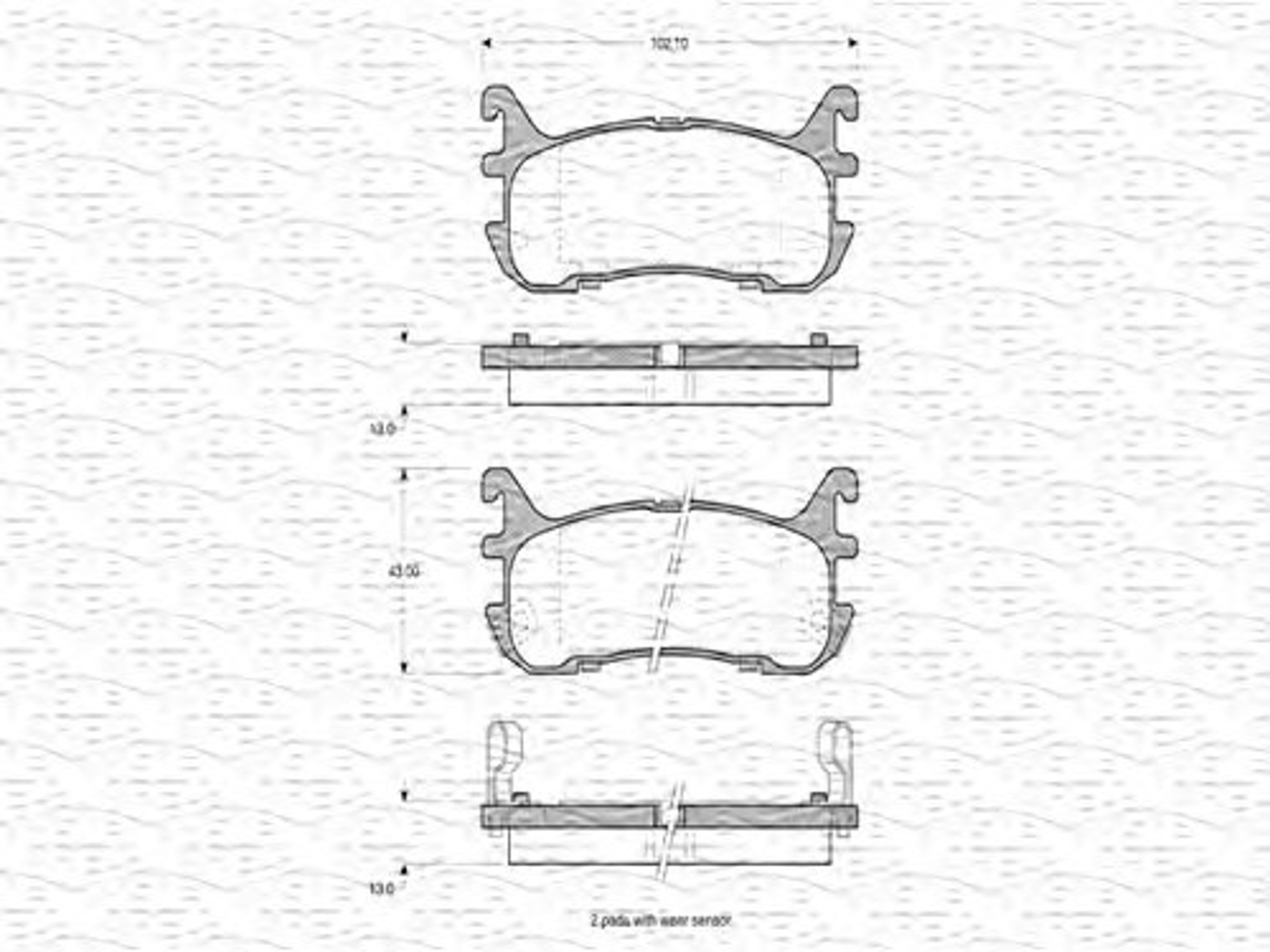 363702160773 MAGNETI MARELLI Колодки тормозные дисковые