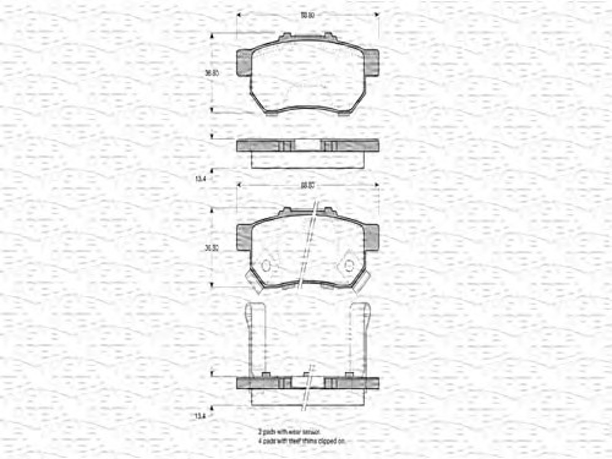 363702160784 MAGNETI MARELLI Колодки тормозные дисковые