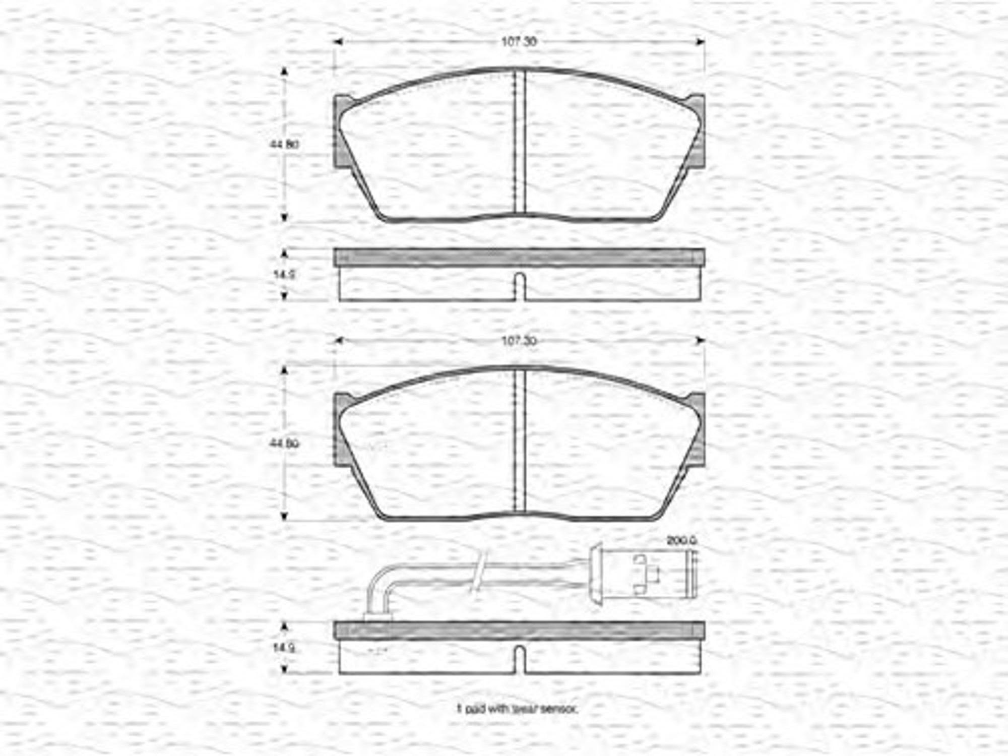 363702160801 MAGNETI MARELLI Комплект тормозных колодок, дисковый тормоз