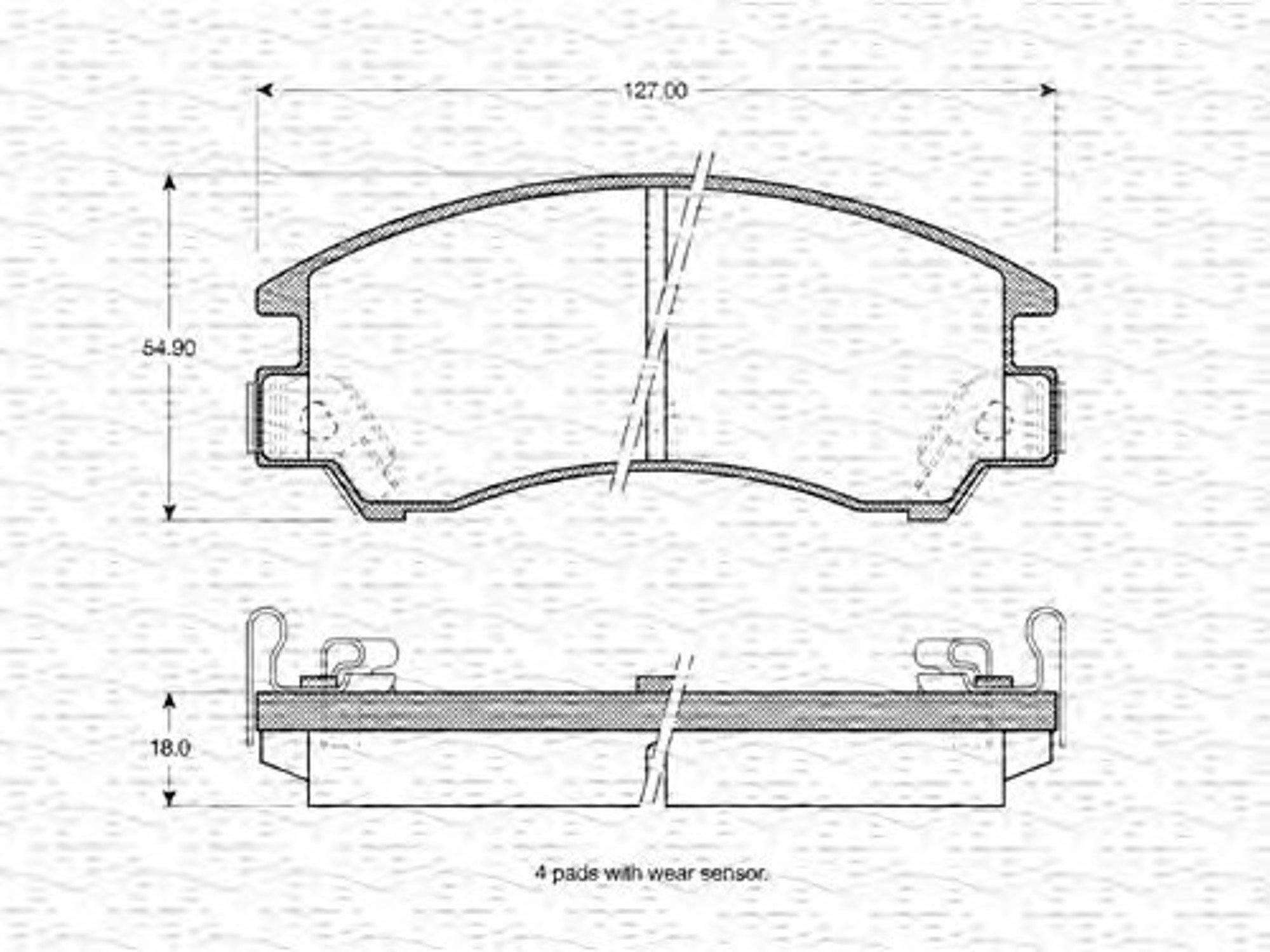 363702160821 MAGNETI MARELLI Комплект тормозных колодок, дисковый тормоз