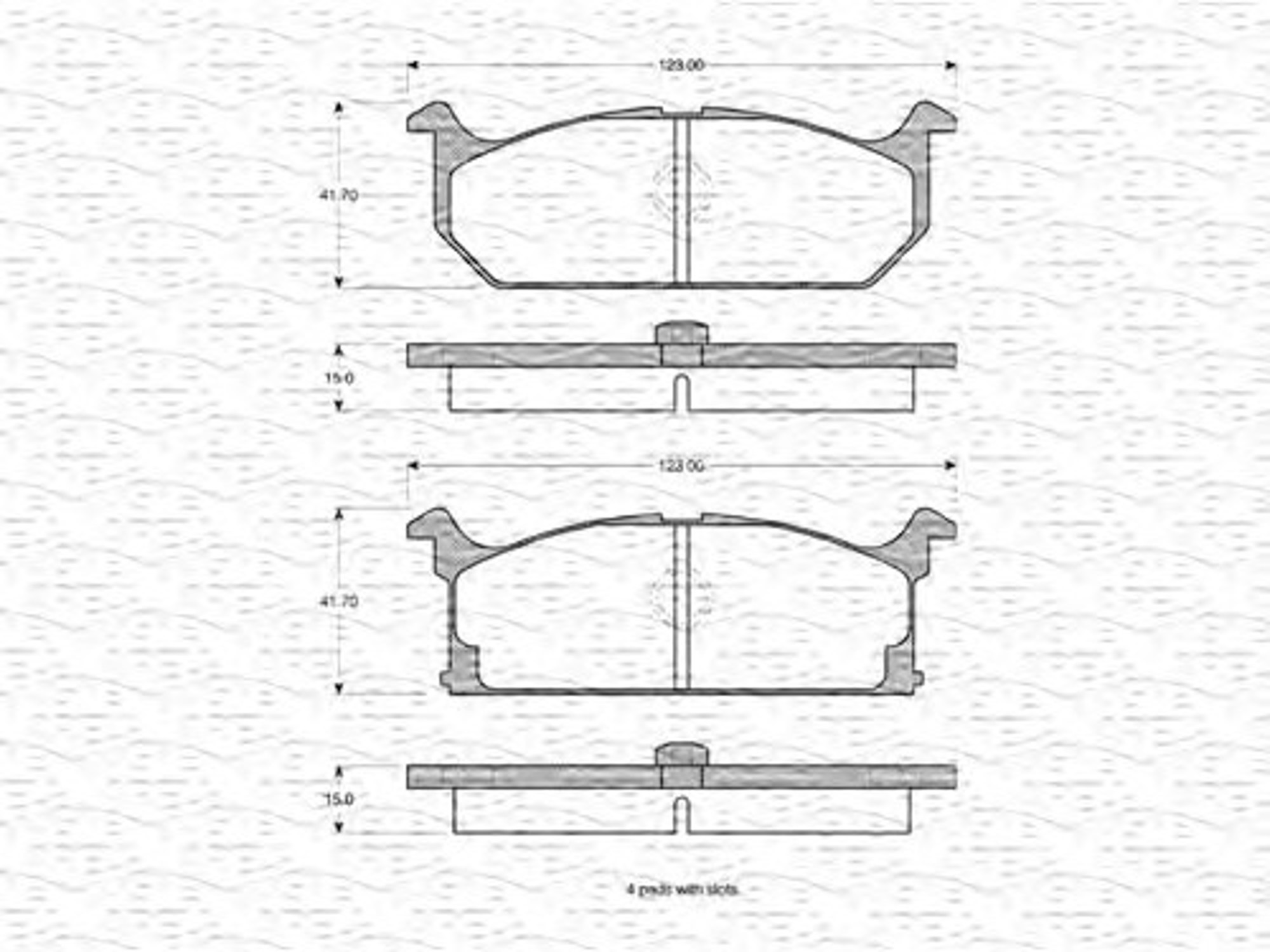 363702160823 MAGNETI MARELLI Комплект тормозных колодок, дисковый тормоз