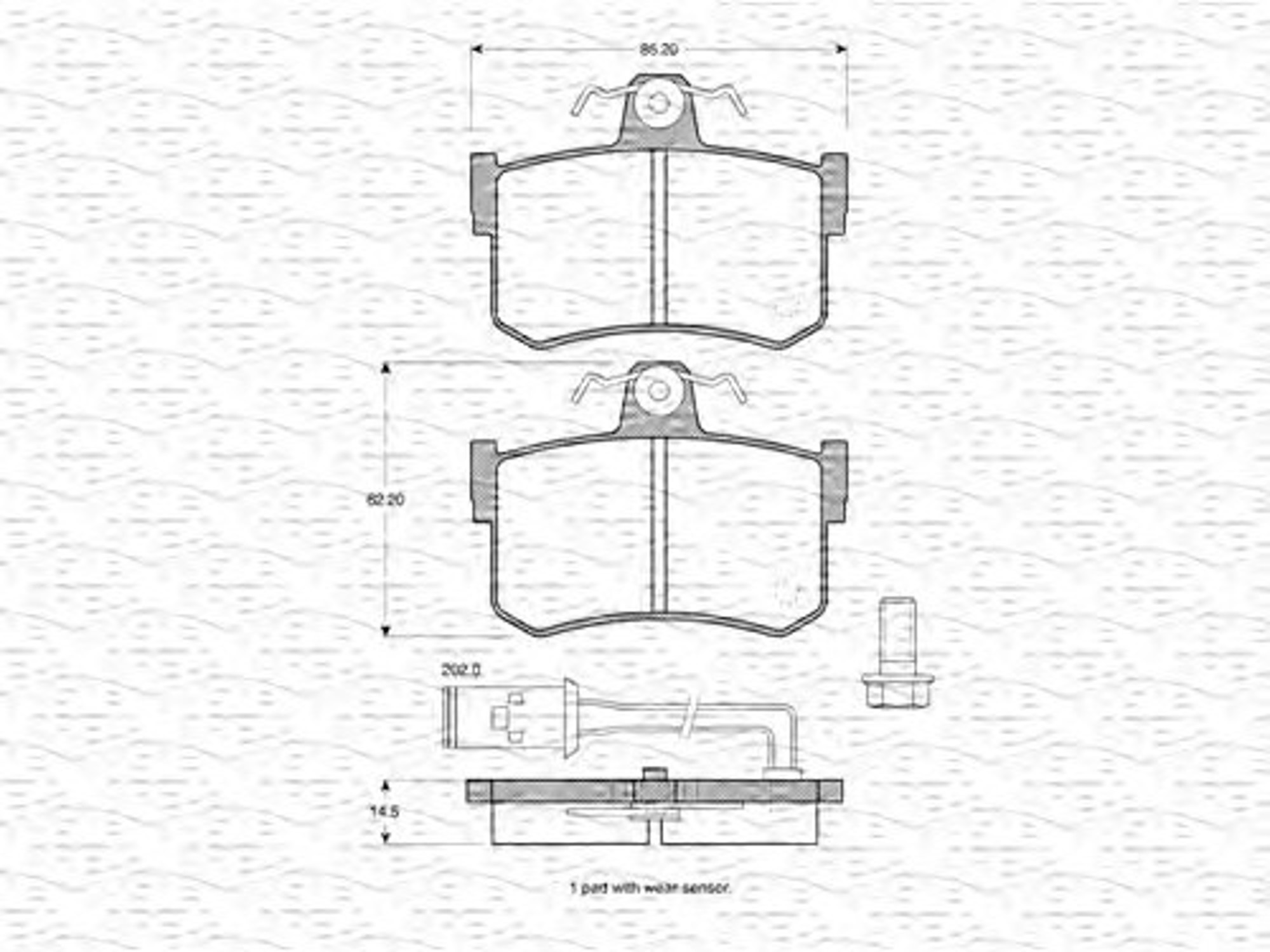 363702160857 MAGNETI MARELLI Колодки тормозные дисковые