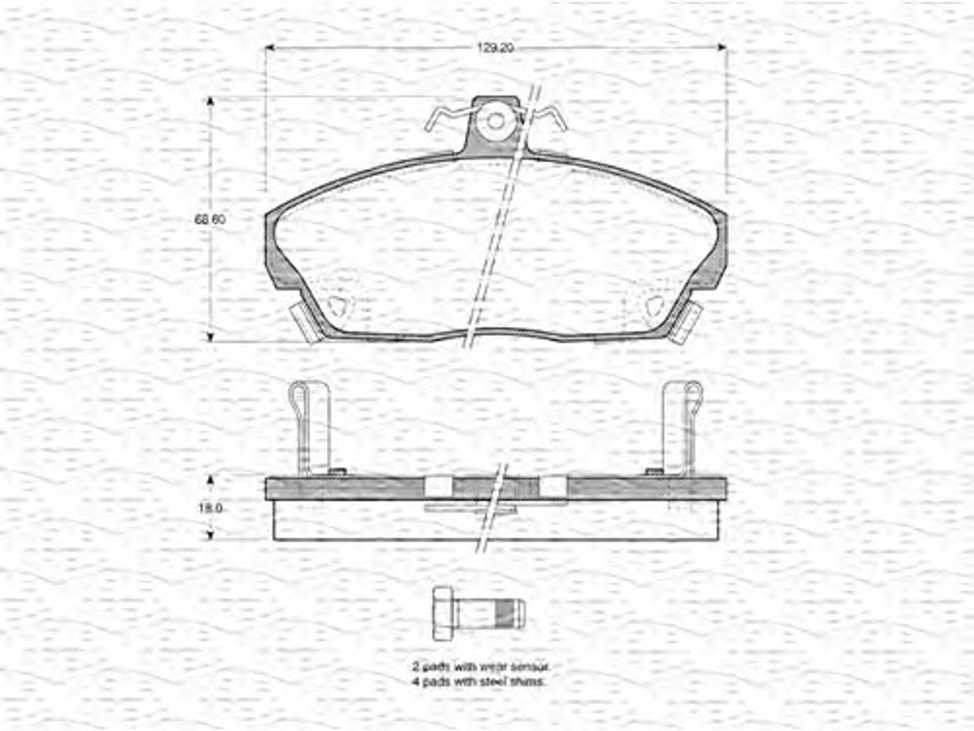 363702160859 MAGNETI MARELLI Колодки тормозные дисковые