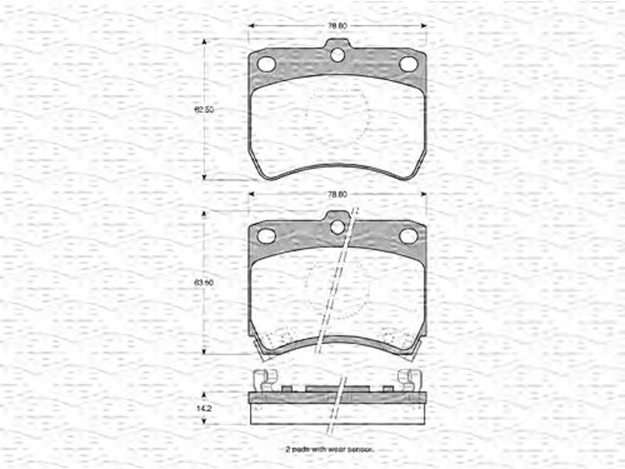 363702160911 MAGNETI MARELLI Комплект тормозных колодок, дисковый тормоз