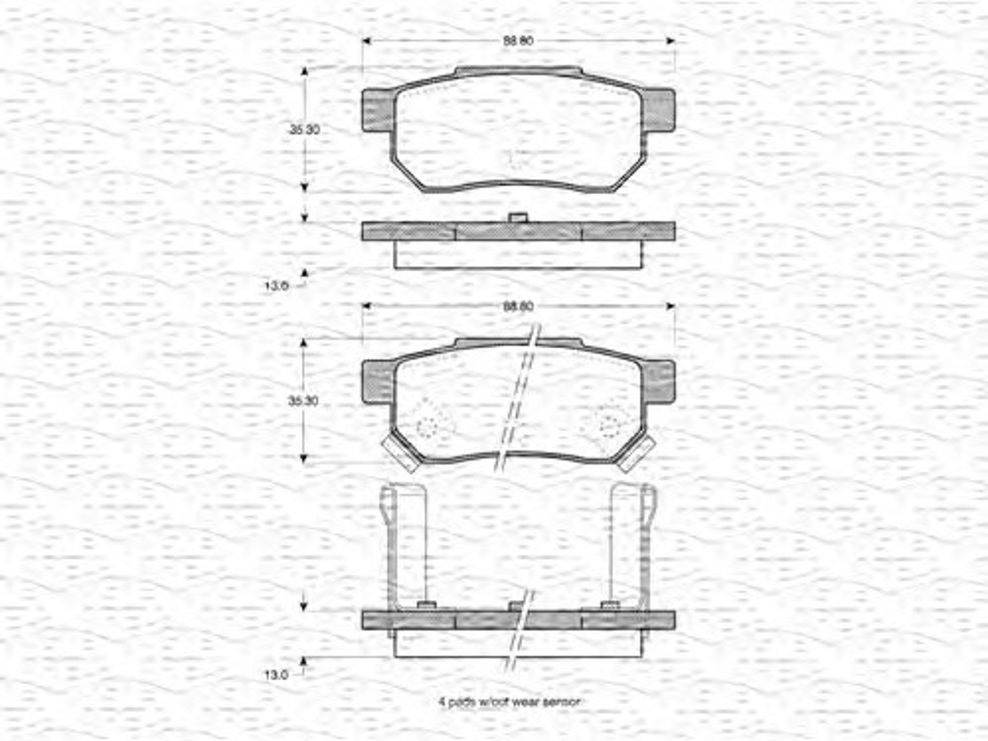 363702160913 MAGNETI MARELLI Колодки тормозные дисковые