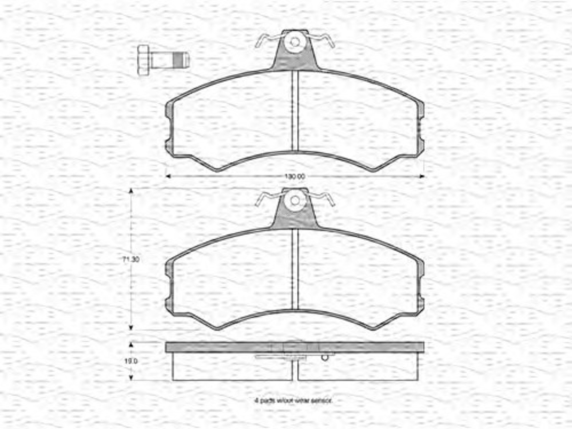 363702160940 MAGNETI MARELLI Комплект тормозных колодок, дисковый тормоз