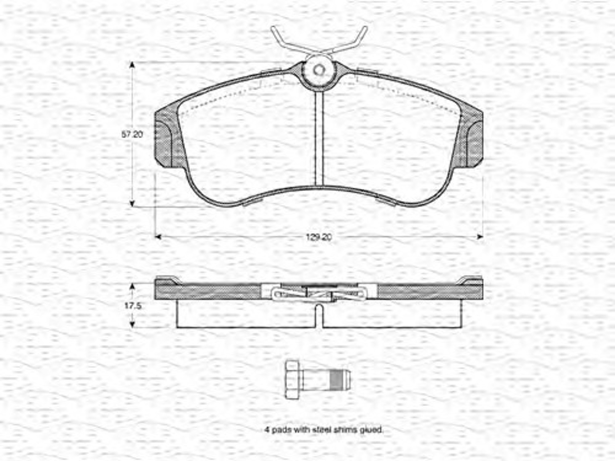 363702160941 MAGNETI MARELLI Комплект тормозных колодок, дисковый тормоз