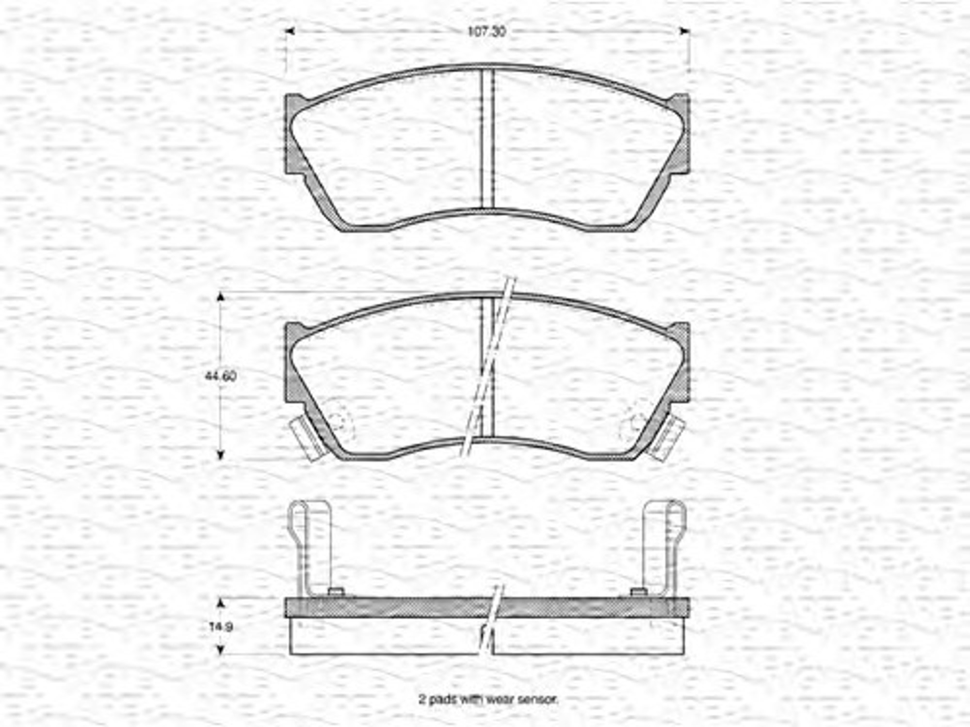 363702160964 MAGNETI MARELLI Комплект тормозных колодок, дисковый тормоз