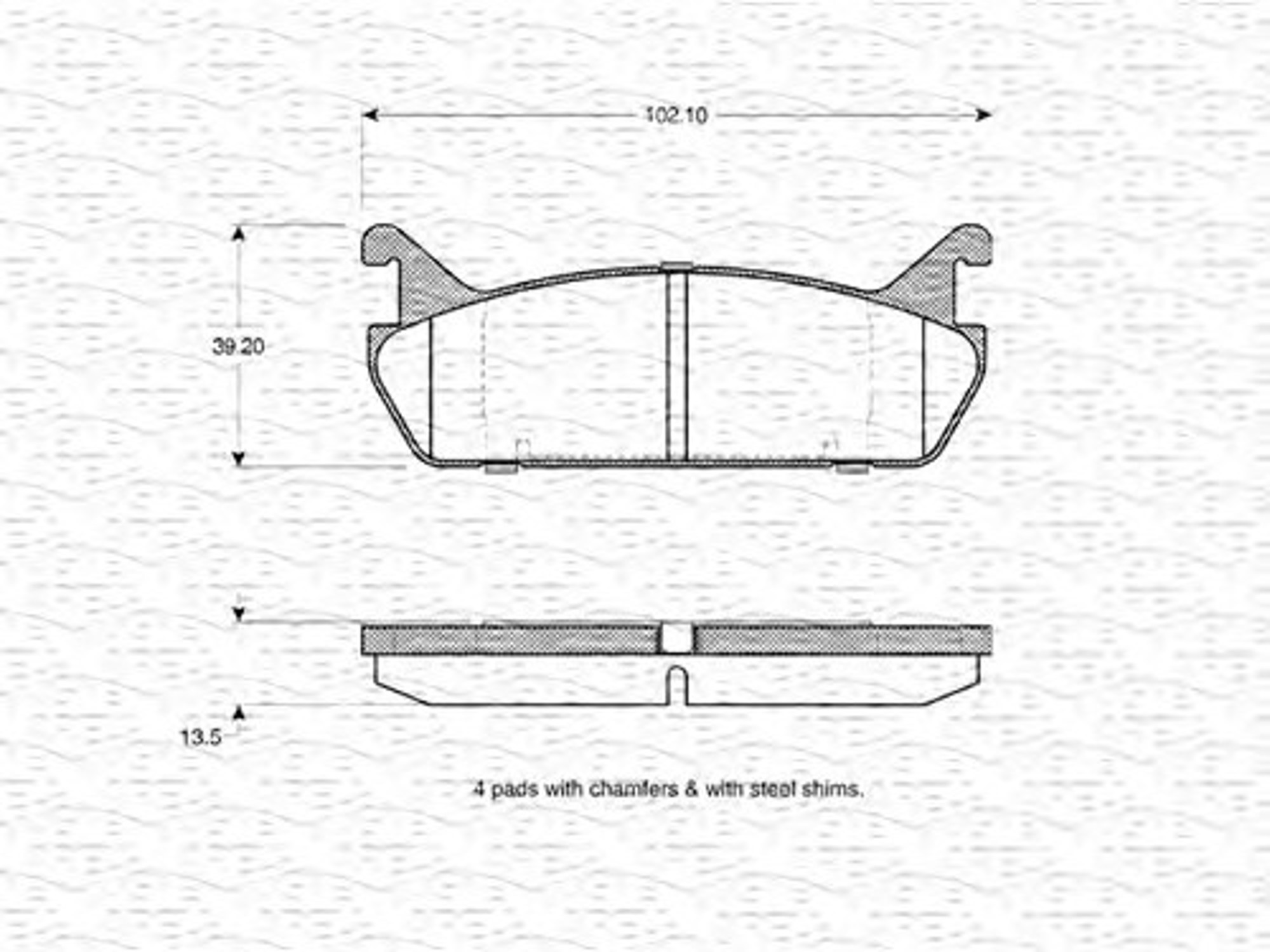 363702160968 MAGNETI MARELLI Комплект тормозных колодок, дисковый тормоз