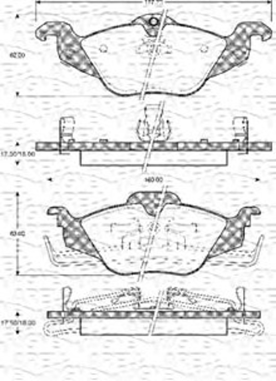 363702161047 MAGNETI MARELLI Колодки тормозные дисковые