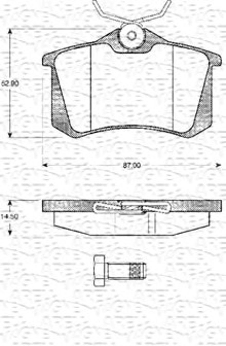 363702161058 MAGNETI MARELLI Колодки тормозные дисковые