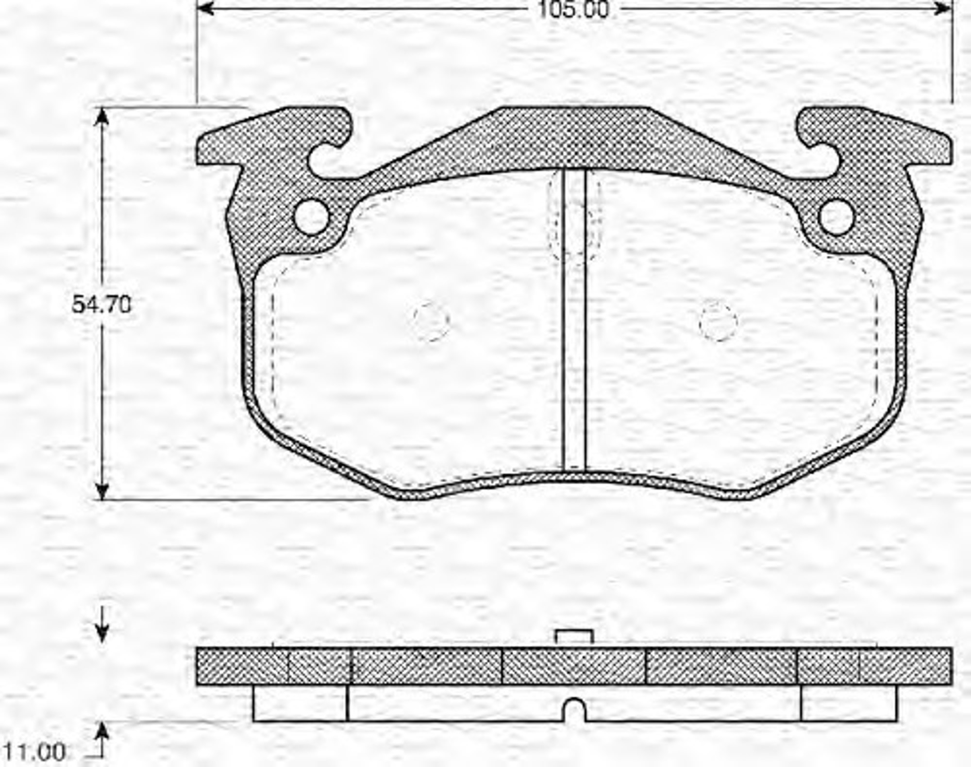 363702161065 MAGNETI MARELLI Комплект тормозных колодок, дисковый тормоз