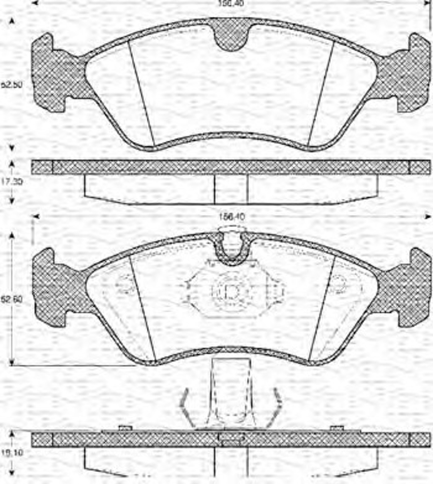 363702161070 MAGNETI MARELLI Комплект тормозных колодок, дисковый тормоз