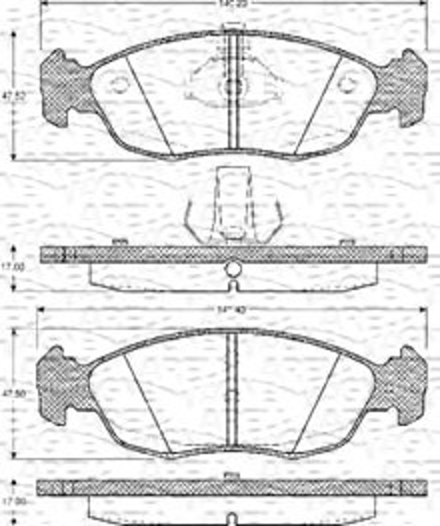 363702161077 MAGNETI MARELLI Комплект тормозных колодок, дисковый тормоз