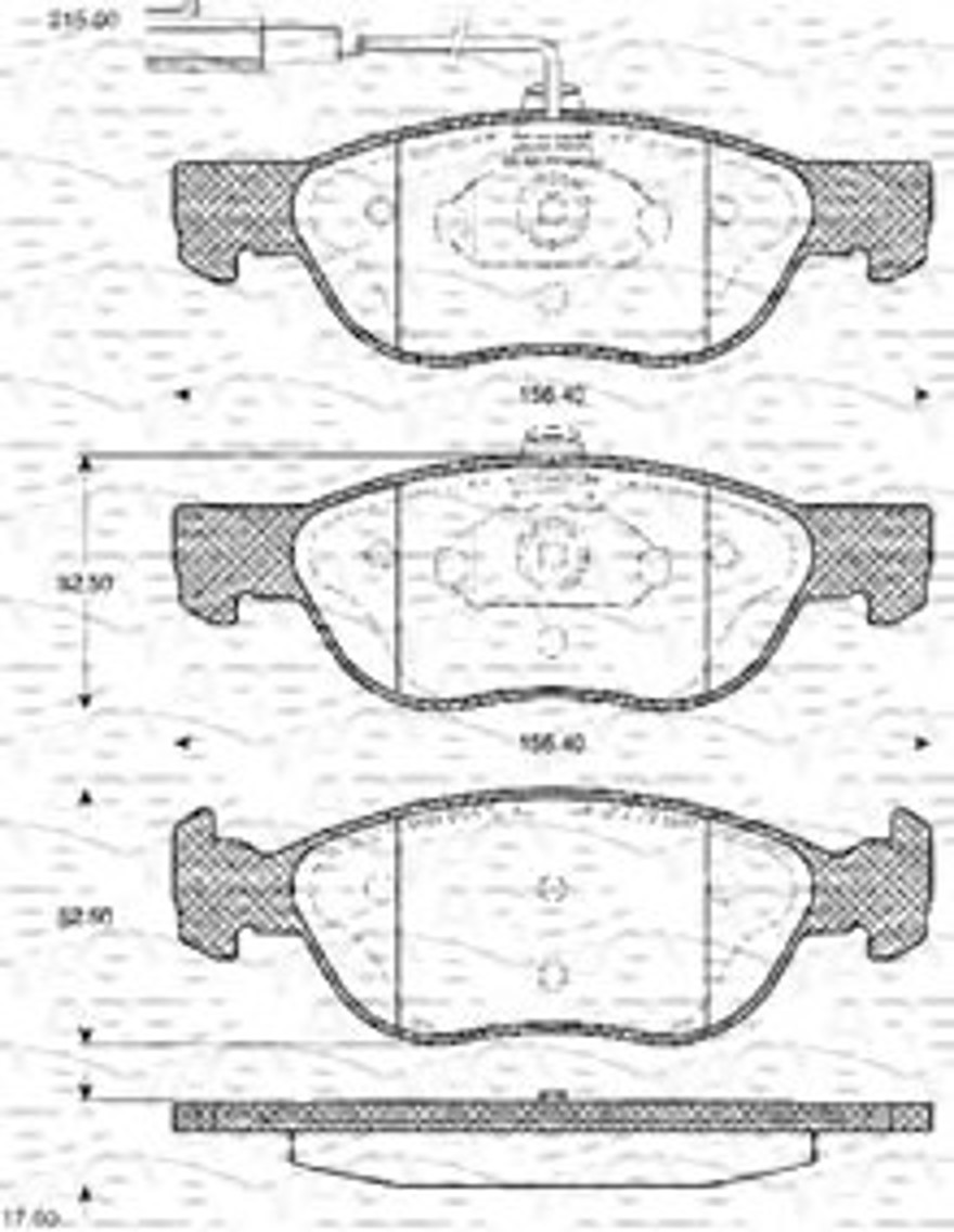 363702161107 MAGNETI MARELLI Колодки тормозные дисковые