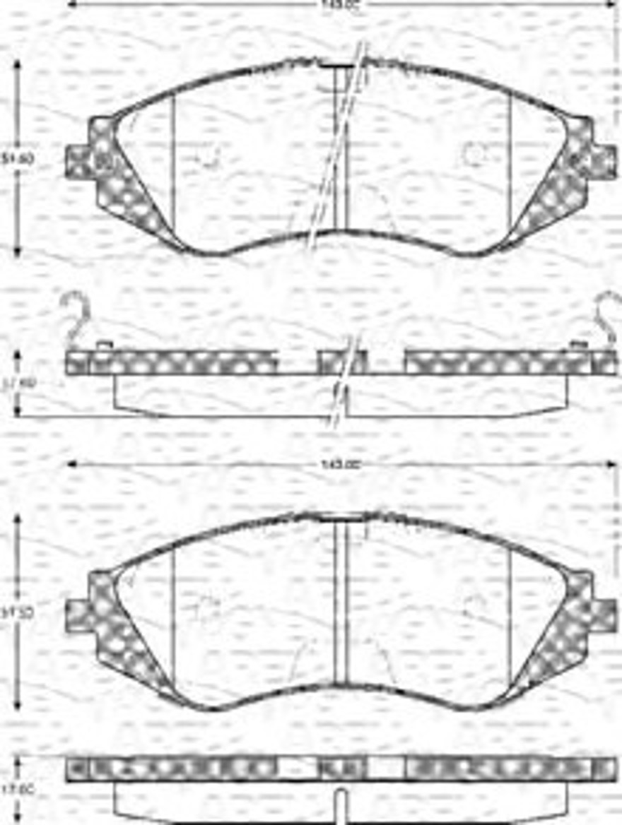 363702161128 MAGNETI MARELLI Колодки тормозные дисковые