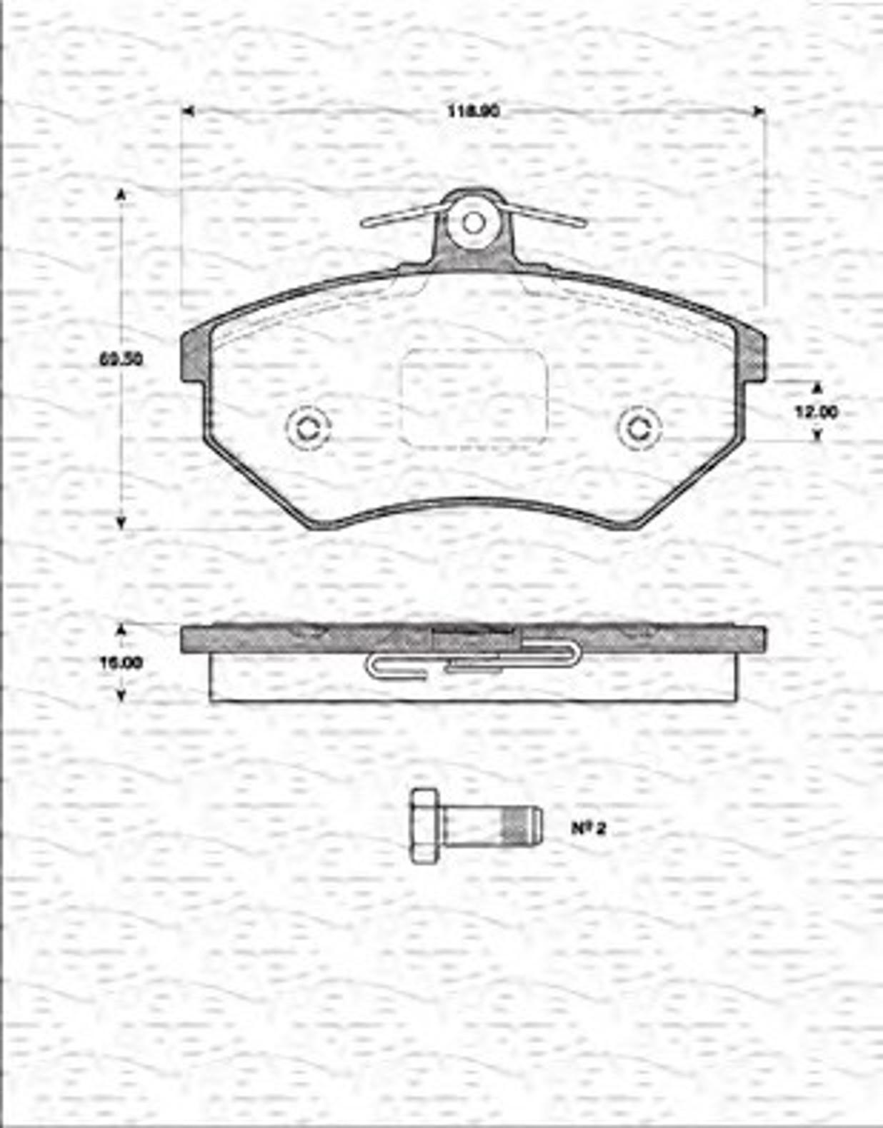 363702161181 MAGNETI MARELLI Колодки тормозные дисковые