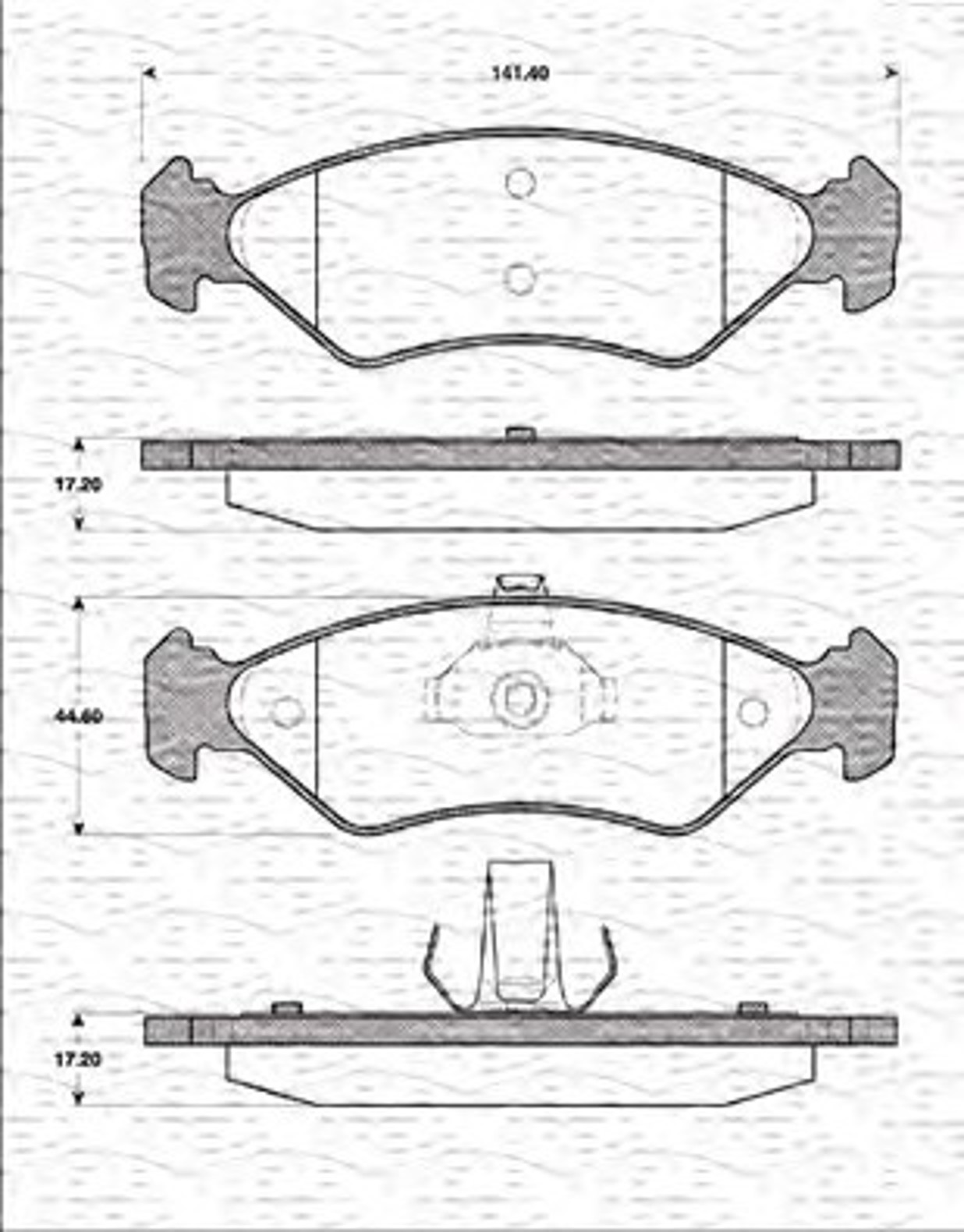 363702161189 MAGNETI MARELLI Комплект тормозных колодок, дисковый тормоз