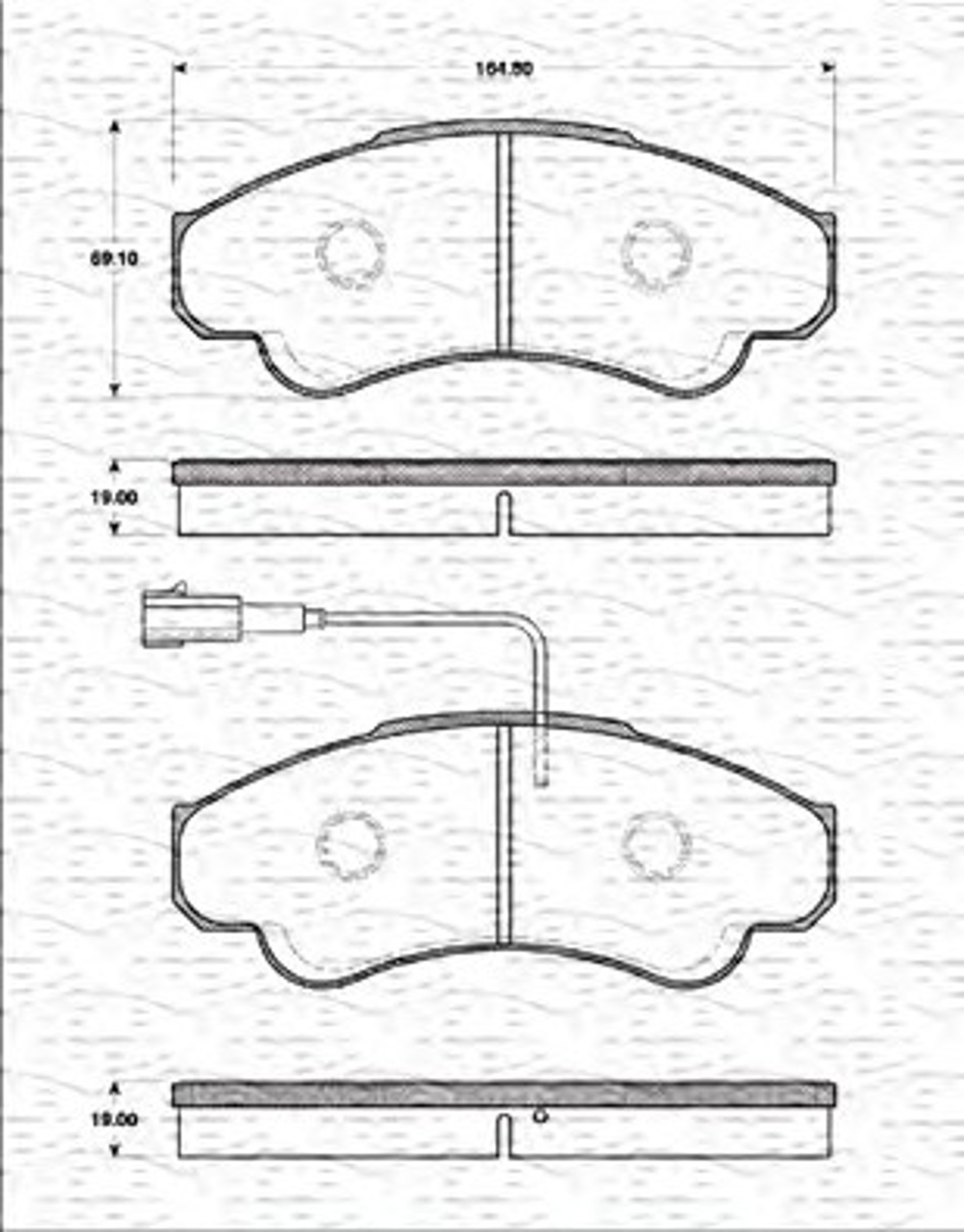 363702161240 MAGNETI MARELLI Комплект тормозных колодок, дисковый тормоз