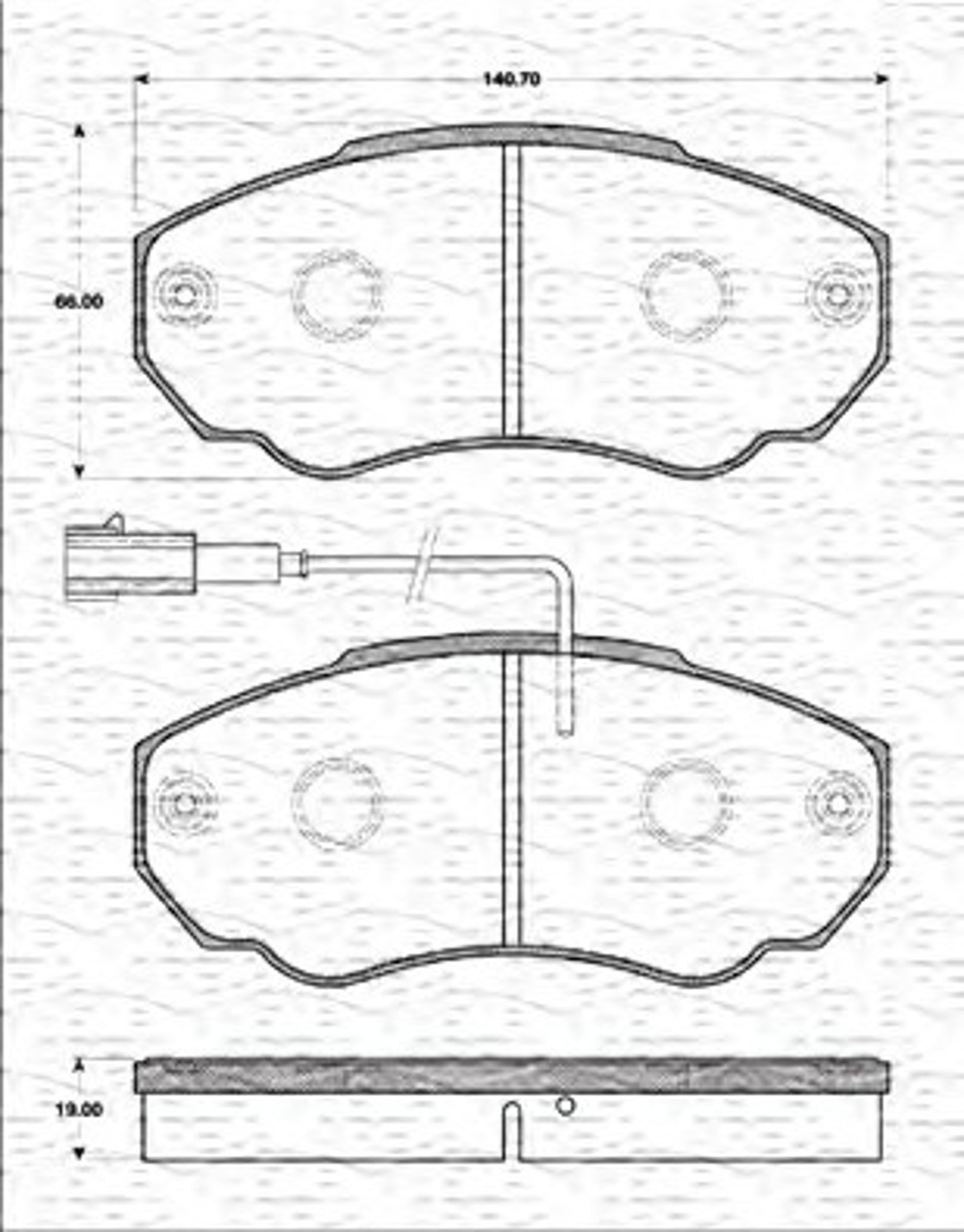 363702161241 MAGNETI MARELLI Комплект тормозных колодок, дисковый тормоз