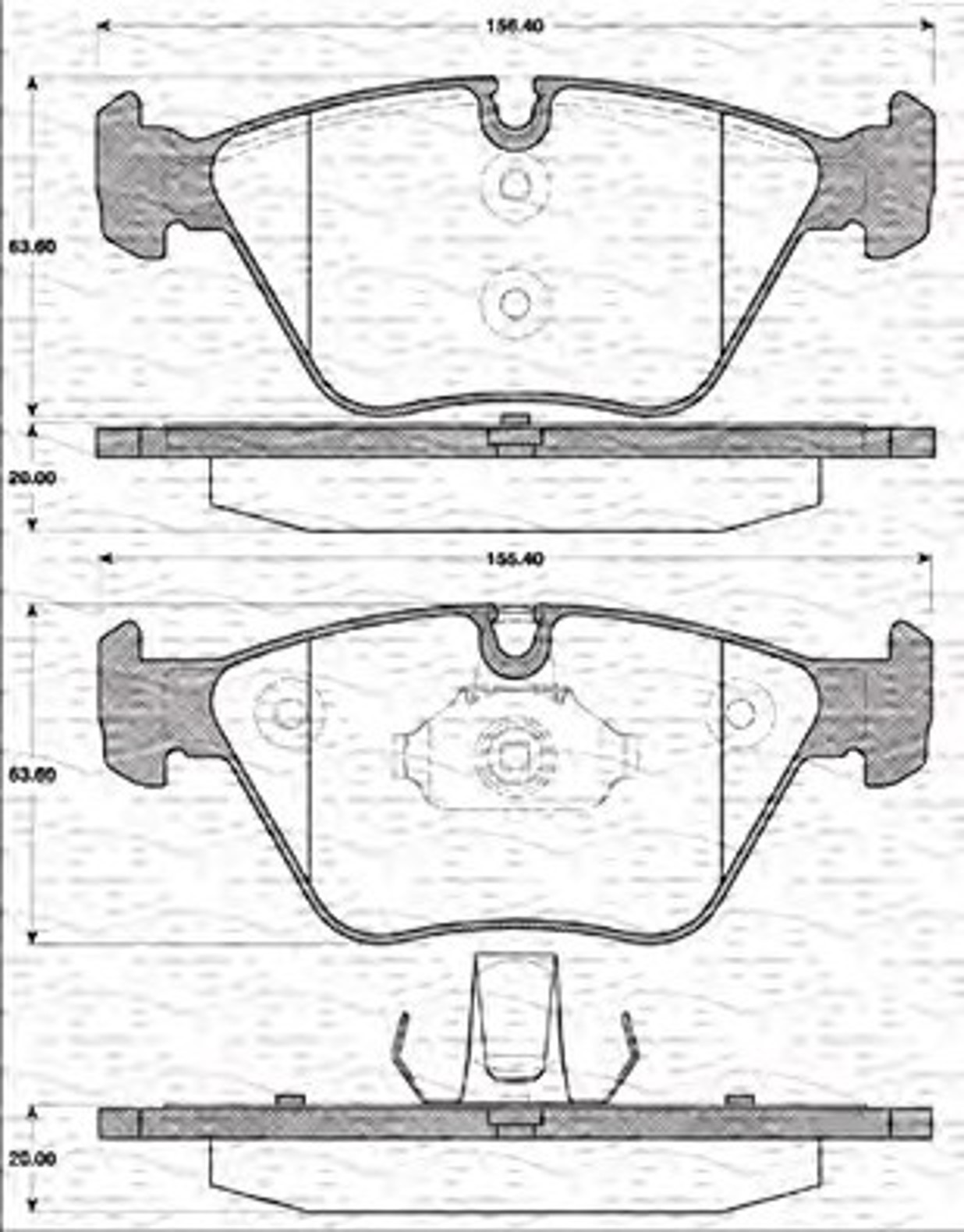 363702161243 MAGNETI MARELLI Комплект тормозных колодок, дисковый тормоз