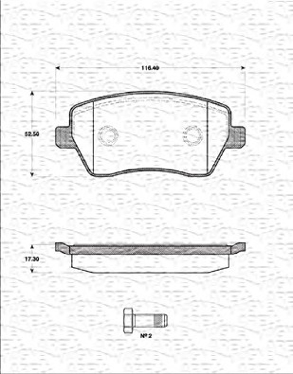 363702161250 MAGNETI MARELLI Колодки тормозные дисковые