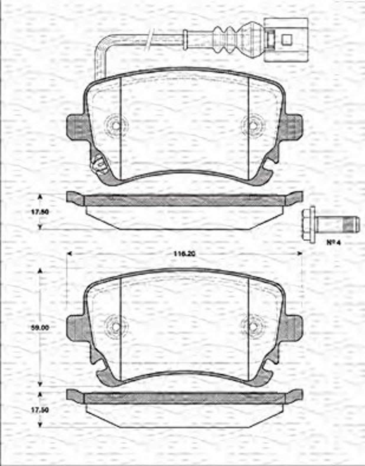 363702161278 MAGNETI MARELLI Колодки тормозные дисковые