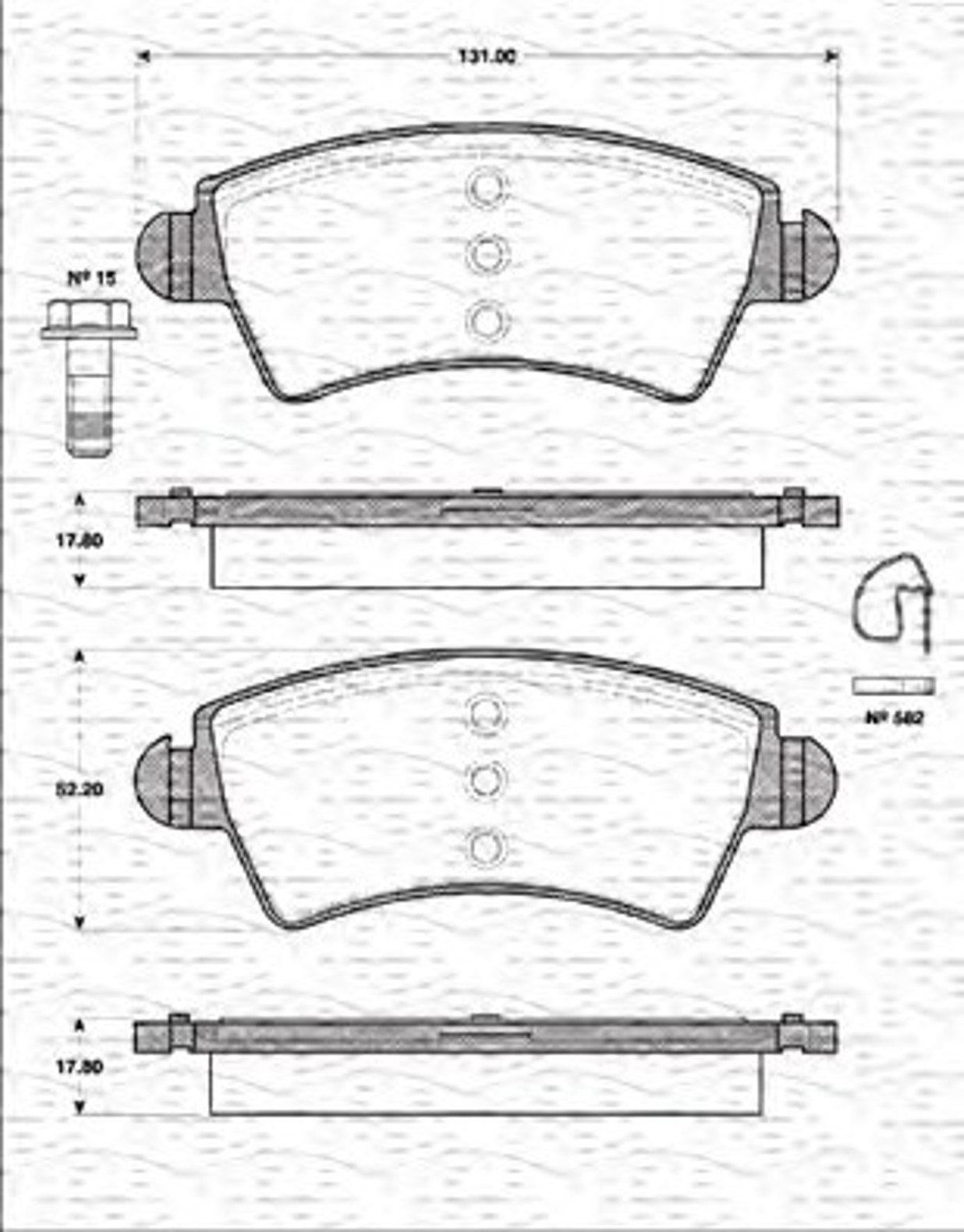 363702161286 MAGNETI MARELLI Комплект тормозных колодок, дисковый тормоз