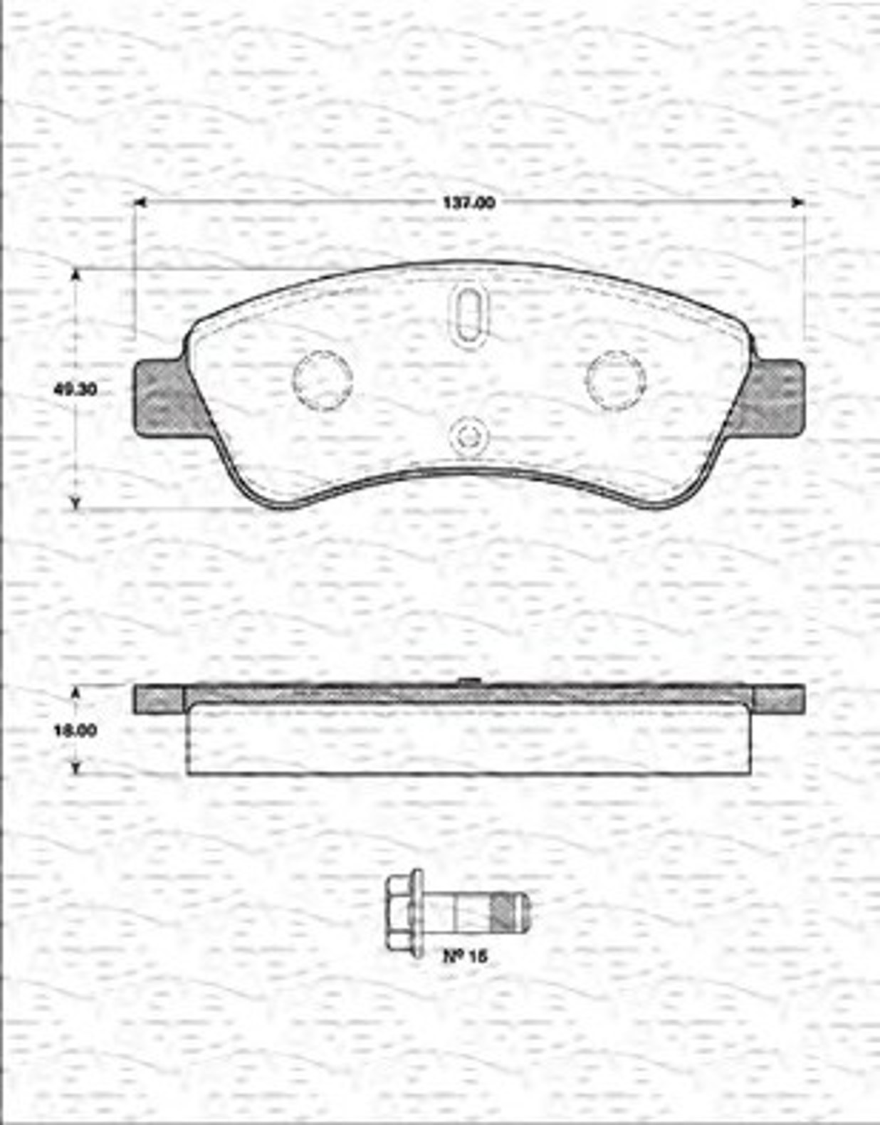 363702161307 MAGNETI MARELLI Комплект тормозных колодок, дисковый тормоз