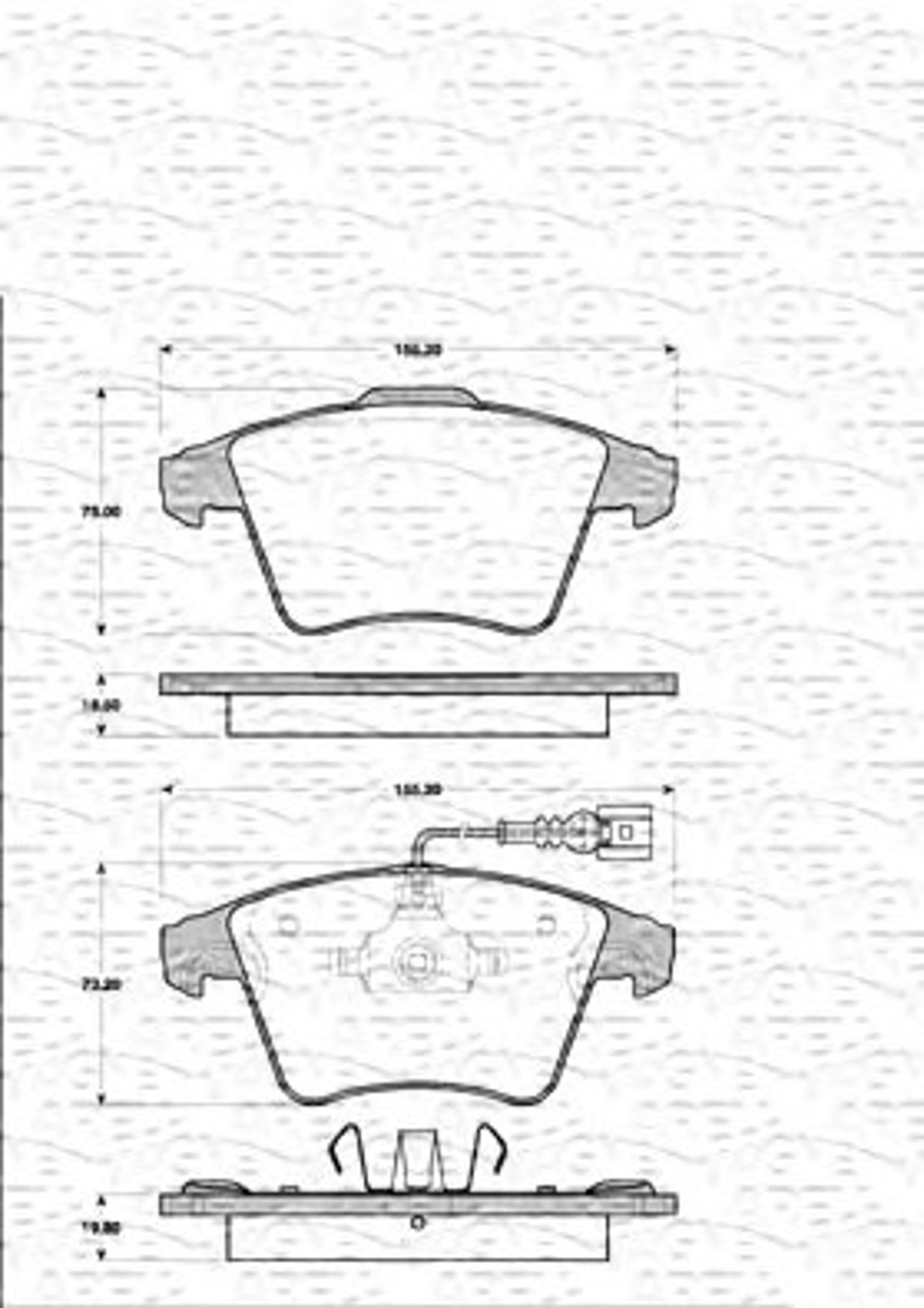 363702161392 MAGNETI MARELLI Комплект тормозных колодок, дисковый тормоз