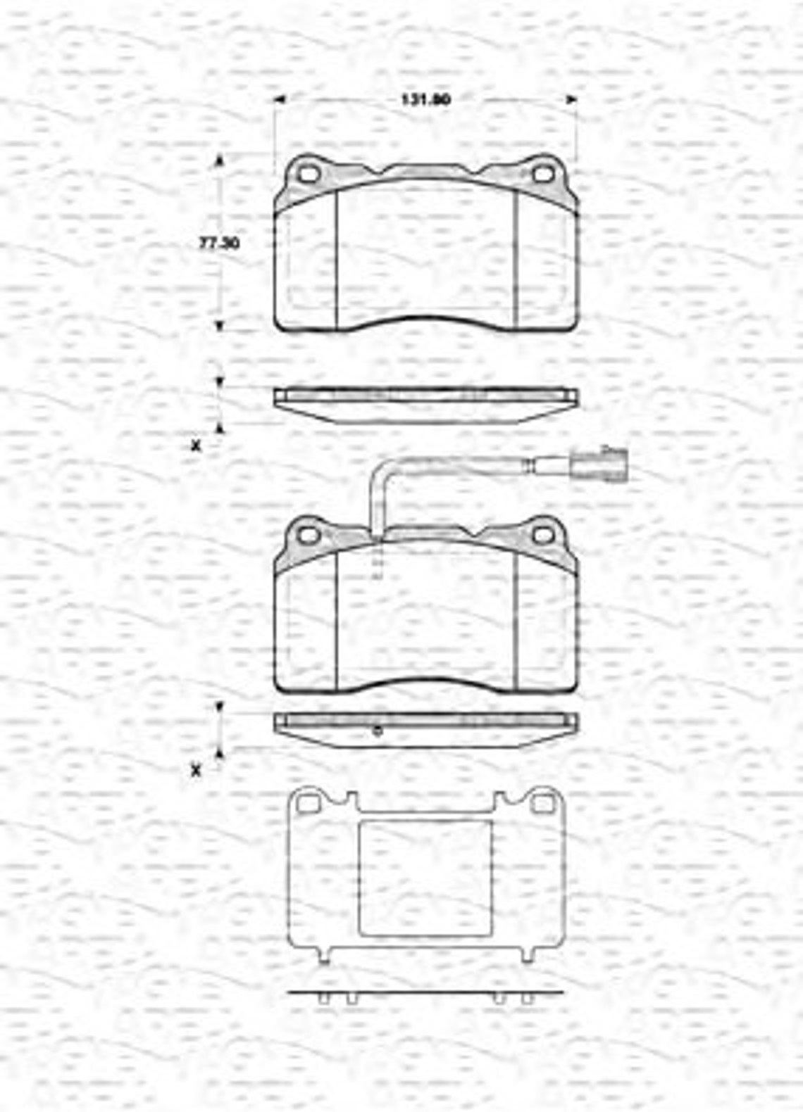 363702161433 MAGNETI MARELLI Колодки тормозные дисковые