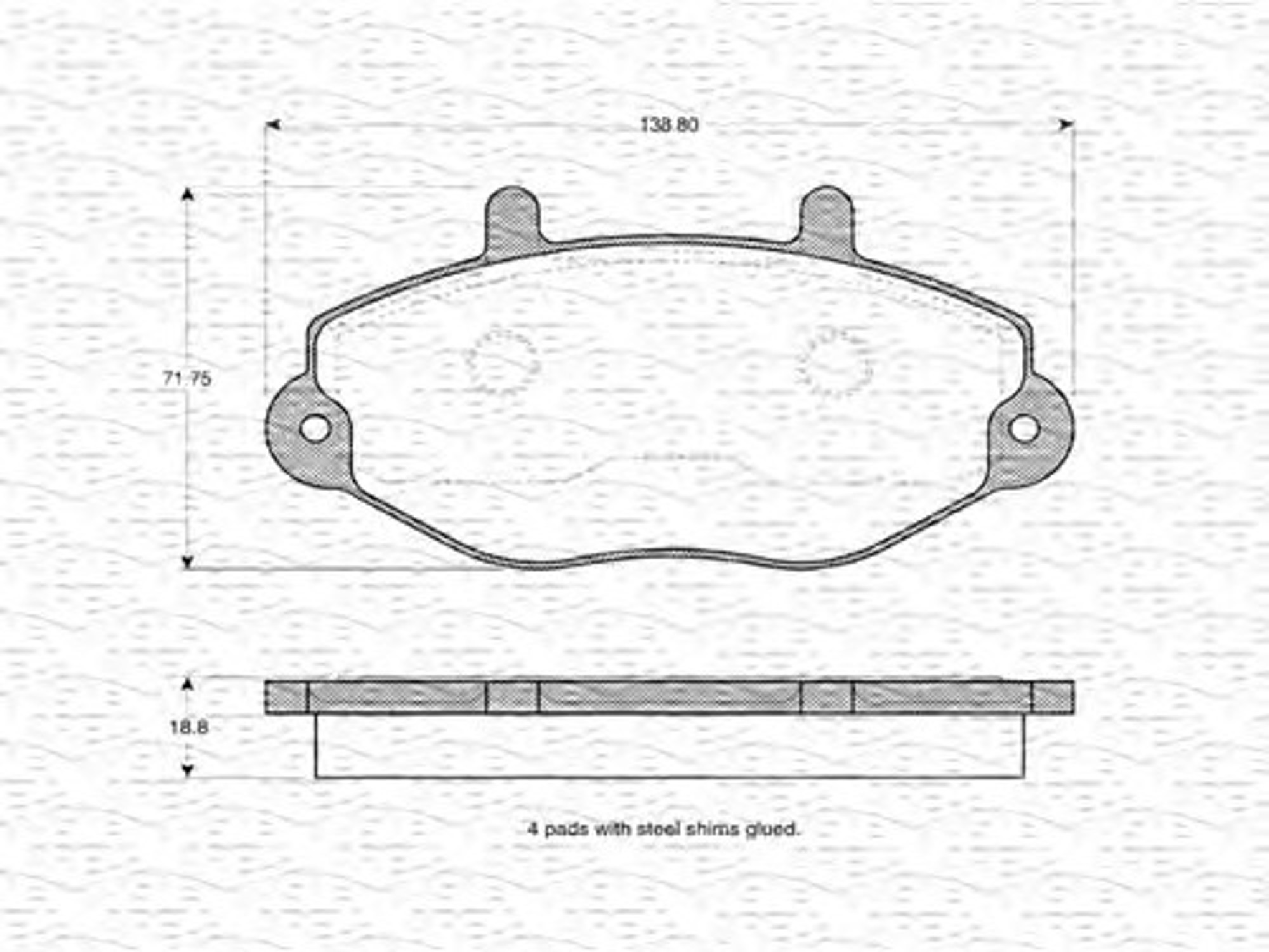 430216170552 MAGNETI MARELLI Колодки тормозные дисковые