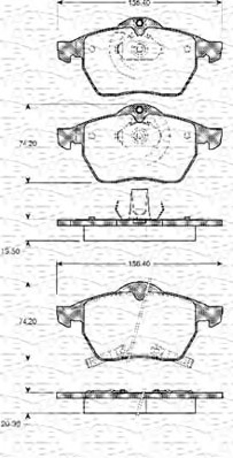 430216171032 MAGNETI MARELLI Колодки тормозные дисковые