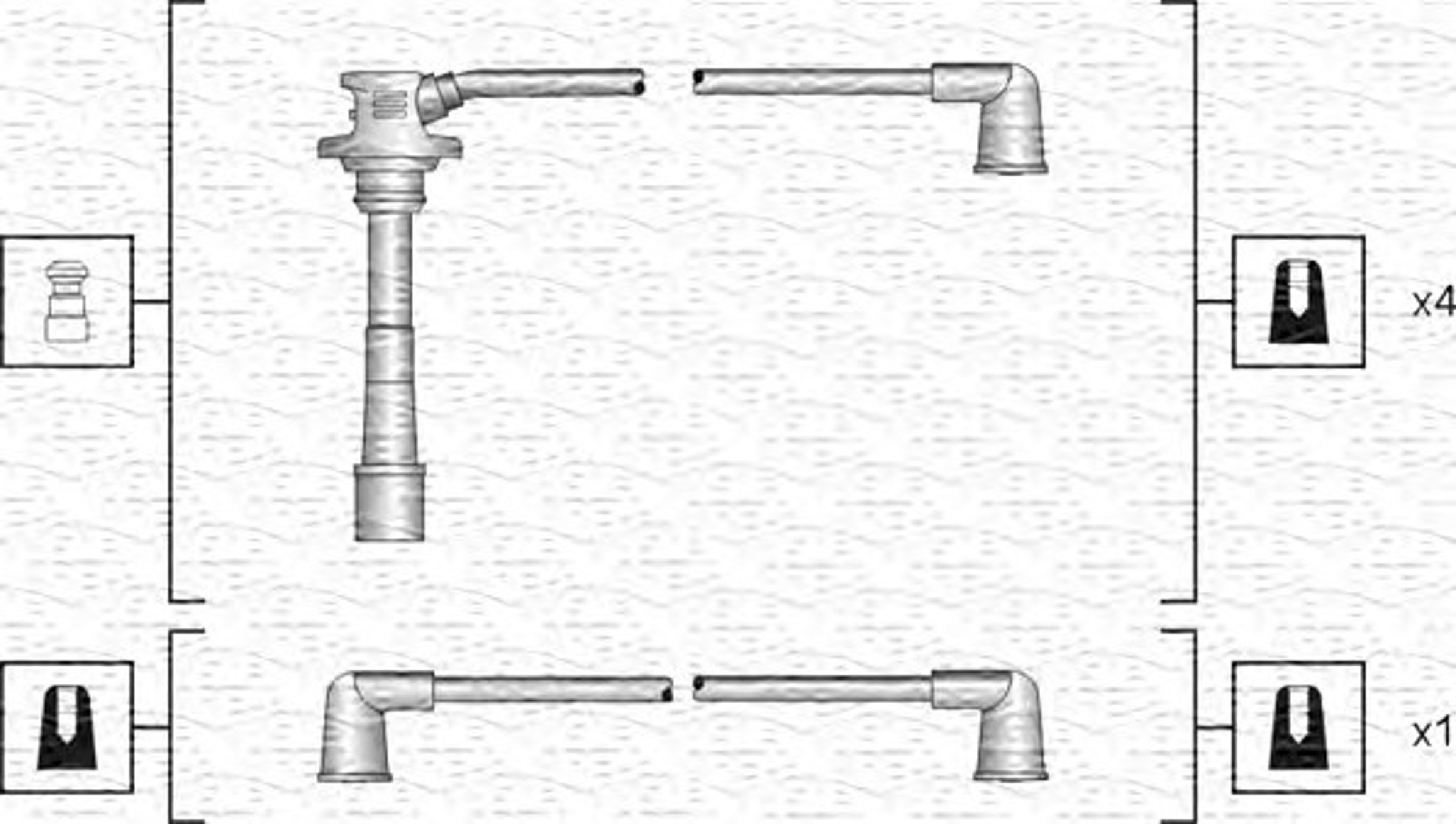 Комплект проводов зажигания MAGNETI MARELLI 941318111176