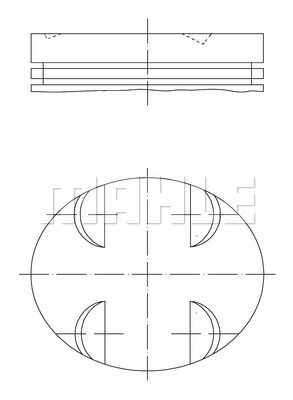Поршень двс mercedes-benz gl-class gl 450 06- s-clasu su450/s 450 4-matic 05- MAHLE/KNECHT 0052401