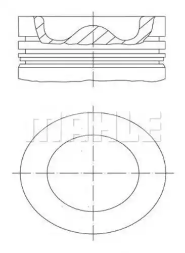 009 99 00 поршень d135 r6 MAHLE/KNECHT 009 99 00