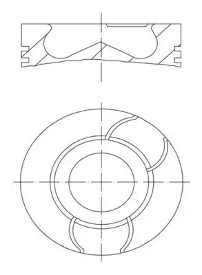 021PI00124000 MAHLE/KNECHT Поршень ДВС NISSAN QASHQAI / QASHQAI +2 I (J10, NJ10, JJ10E), TIIDA 1.5 dCi / RENAULT CLIO II-III, LAGUNA III, MEGANE II [d=76mm, STD]