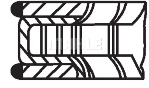 030 84 n0 кольца поршневые d76.5x1.2x1.5x2.5 std (1) MAHLE/KNECHT 030 84 N0