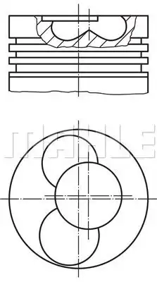 Поршень двс vw caddy iii универсал 2.0 sdi 04- caddy iii фургон 2.0 sdi 04- golf v 2.0 sdi 03-09 +0.50 MAHLE/KNECHT 0309002