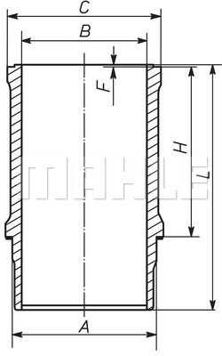 Cylinder liner MAHLE/KNECHT 061 WN 26 01