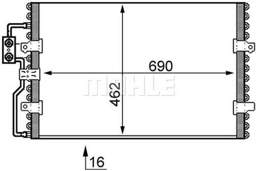 Ac 152 000s конденсер кондиционера MAHLE/KNECHT AC 152 000S