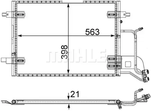 AC352000S MAHLE/KNECHT Конденсатор кондиционера