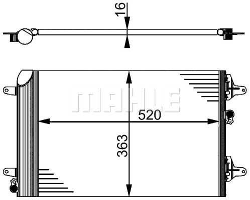 Радиатор кондиционера MAHLE/KNECHT AC358000S