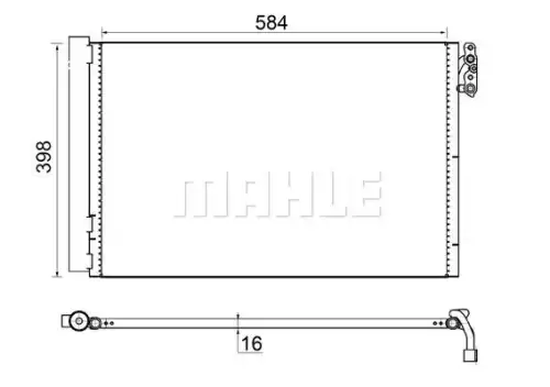 Конденсатор кондиционера MAHLE/KNECHT AC413001S