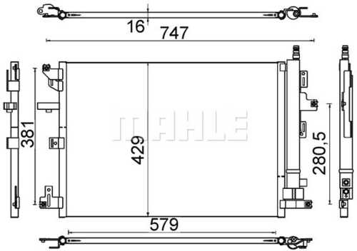 Фото 1 AC635000S MAHLE/KNECHT Конденсатор кондиционера