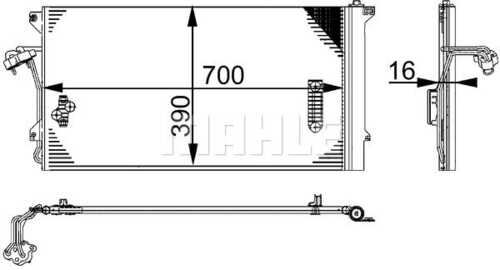 AC659000S MAHLE/KNECHT Радиатор кондиционера