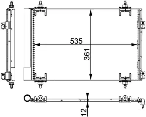 Радиатор кондиционера MAHLE/KNECHT AC667000P