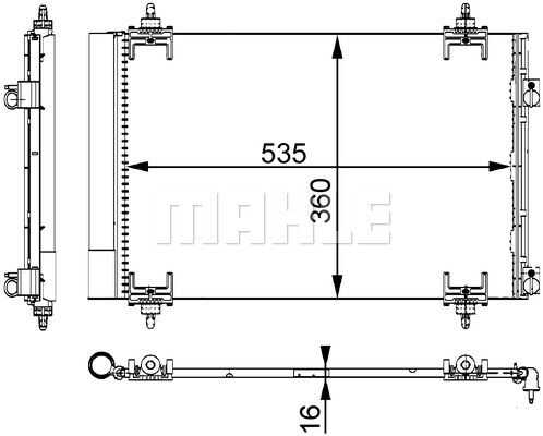 AC667000S MAHLE/KNECHT Конденсатор кондиционера